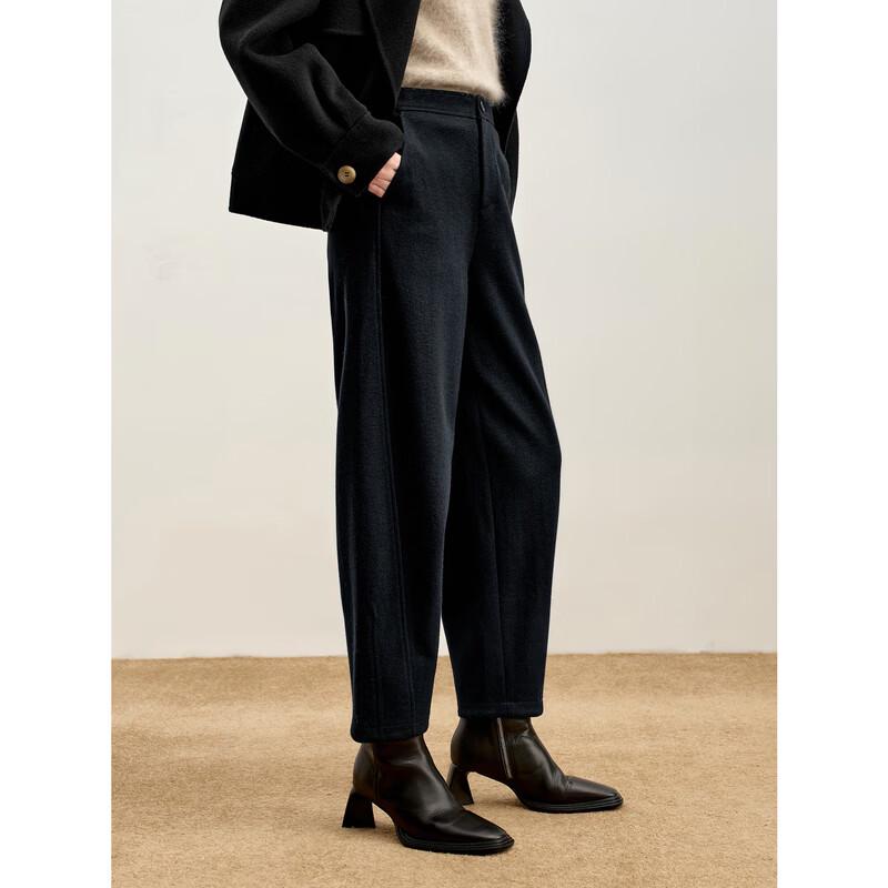 JUZUI Women's Wool Blend Commuter Banana Pants