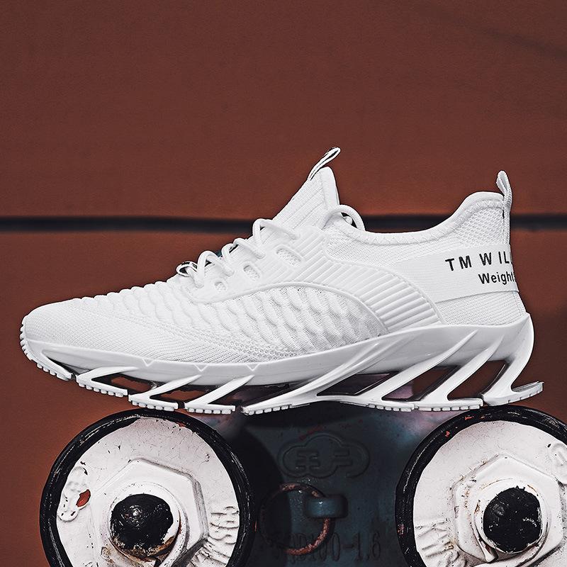 2025 summer new men's shoes non-slip blade shoes men's running shoes breathable fly-woven mesh shoes sports and leisure shoes