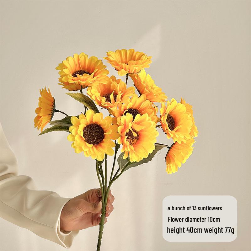 Sunflower Bouquet - Artificial Silk Flowers for Living Room, Office, Bedroom Ornaments