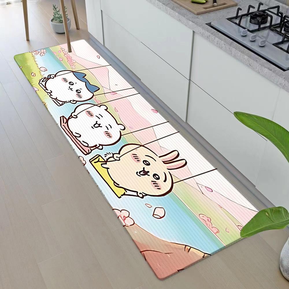 Entrance Front Door Doormat Anime Chiikawas Non-slip Kitchen Rug Living Room Rugs Balcony Bathroom Foot Mat Floor Mats Carpet