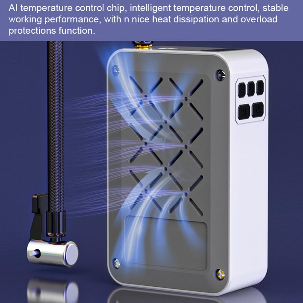 3in1 Auto-Luftpumpe, tragbarer elektrischer Auto-Reifenfüller, Digitalanzeige mit LED-Lichtbeleuchtung