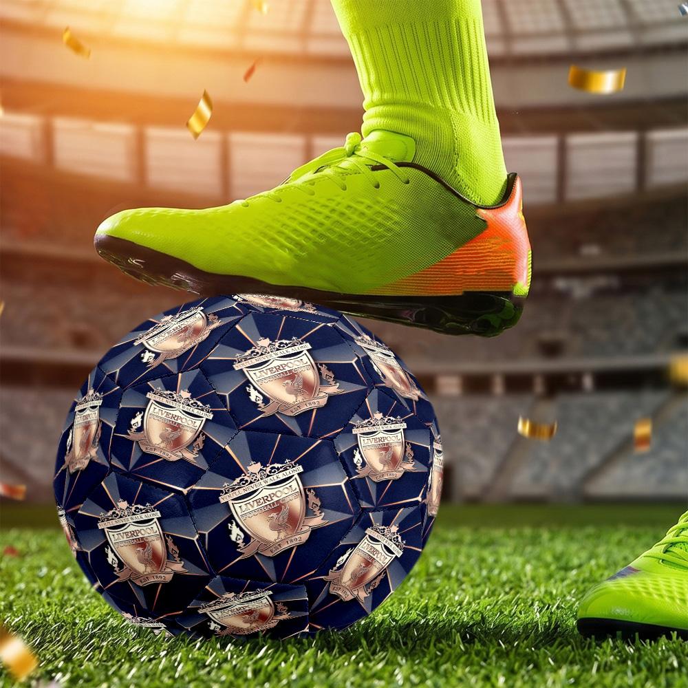 Liverpool Size 5 Soccer Ball Machine Sewn Indoor Outdoor Training and Matches Soccer Accessory Perfect Gift for Friends Family
