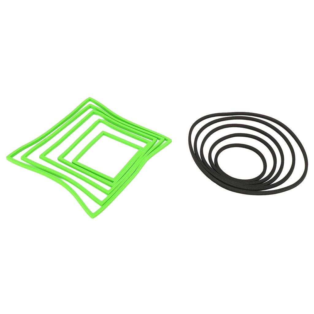 10 Pcs Aquarium Floating Plant Corral 5 Black Round 5 Green Square 8‑20cm EVA Fish Feeding Rings