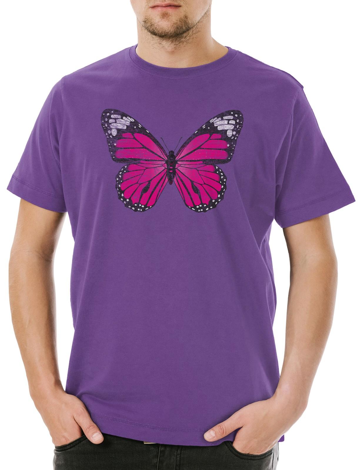 Butterfly II Herren T-Shirt Mens Womens Tees Top Schmetterling Tattoo Art Entomologie Butterflies S