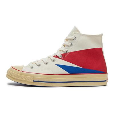 Chuck 70 Plus Retro Egglet Abrasion Resistant High Top Canvas Shoes Unisex Beige Blue