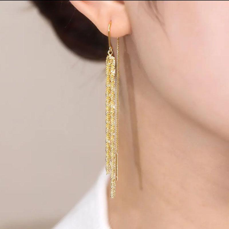 "Starry Tassel Earrings: Unique, Sparkling, Versatile Design"