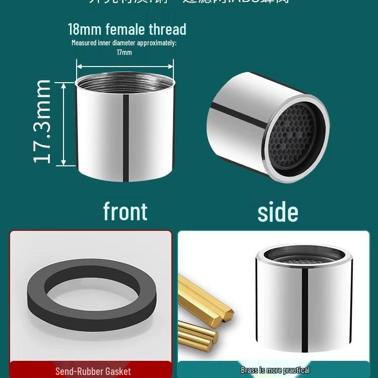 Universal Splash-Proof Faucet Aerator Core - Hot & Cold Water Filter Nozzle