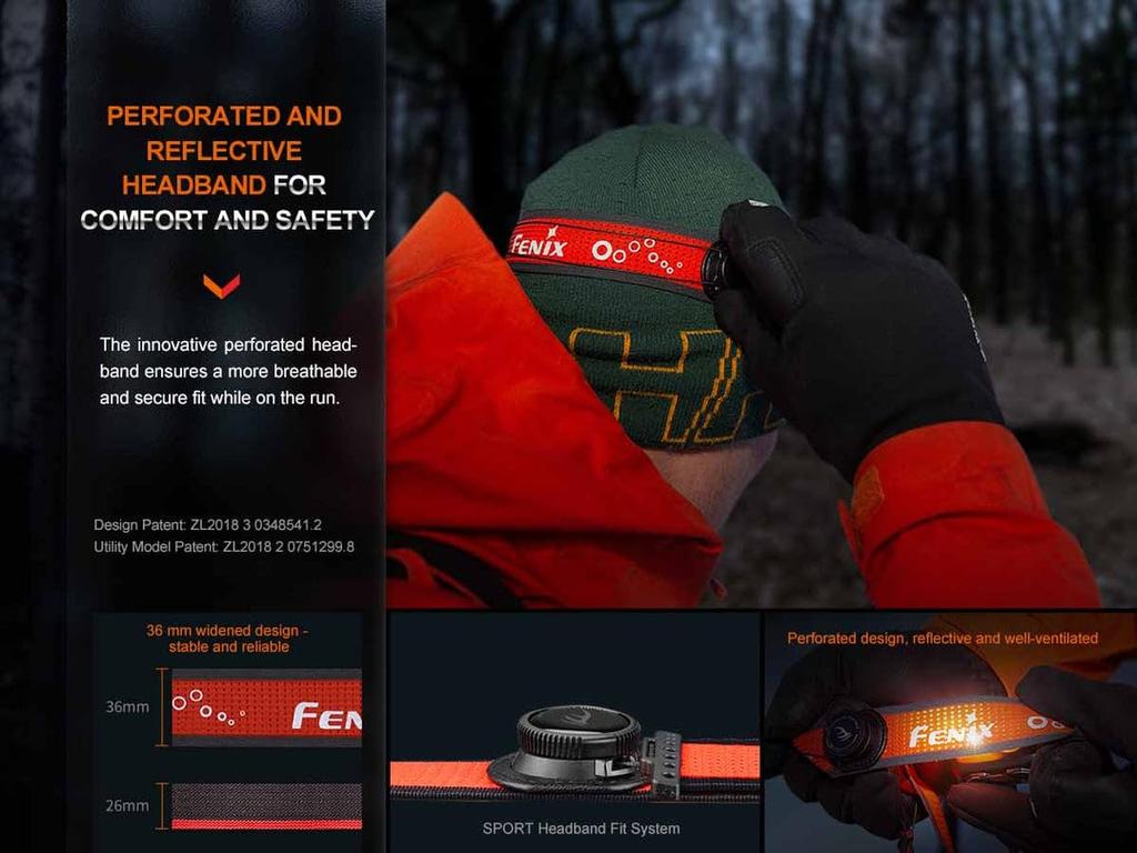 Fenix Max 800 AAA Battery IP66 Magnesium Alloy Trail DIY HL32R-T Headlamp, USB-C Rechargeable, Lumens, Compatible, Protection, Construction, Running,