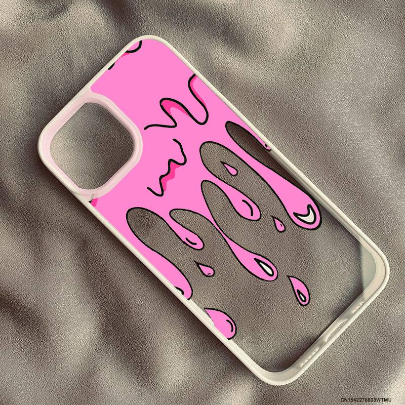 Lustige Farbe Graffiti Kunst Handyhülle Für iPhone 16 14 13 15 12 Mini 11 Pro Max XS XR 7 8Plus INS Flamme Stoßfest Klar Hartschalenabdeckung