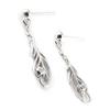 Altesse [K9433] - White 'Feathers' Silver Earrings