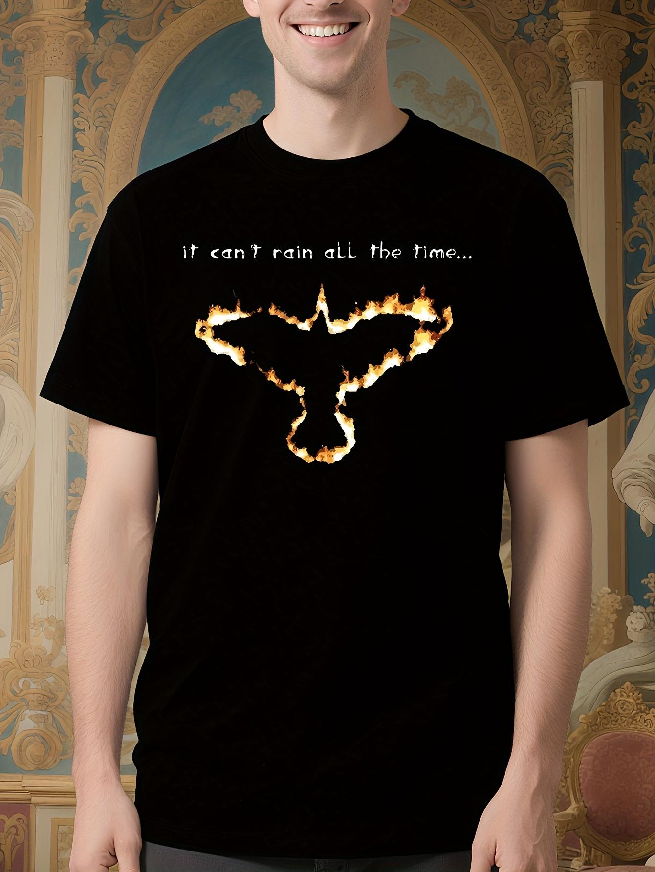 Gothic Crow Graphic Tshirt - Heavyweight Cotton Tee with ... L