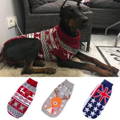 Klasik Geyik Baskı Büyük Köpek Kazak Mdium Büyük Köpekler için Kış Pet Giysileri Greyhound Labrador Kazaklar Kostüm