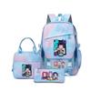 Witch Hunters Three-Piece Backpack Kpop Demon Unters Printed Backpack Lunch Bag