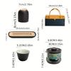 1set Ceramic Travel Tea Set Portable Teaware Set One Pot Four Cups With Tea Tray And Tea Can Wine Cup Drinkware For Restaurants Cafes Tea Houses