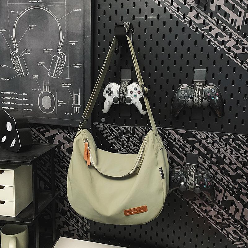 School bag versatile ins style simple large capacity shoulder backpack simple couple daily light mail carrier bag