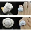 Europe And The United States Elegant Zircon Wedding Ring With Full Rhinestone Design