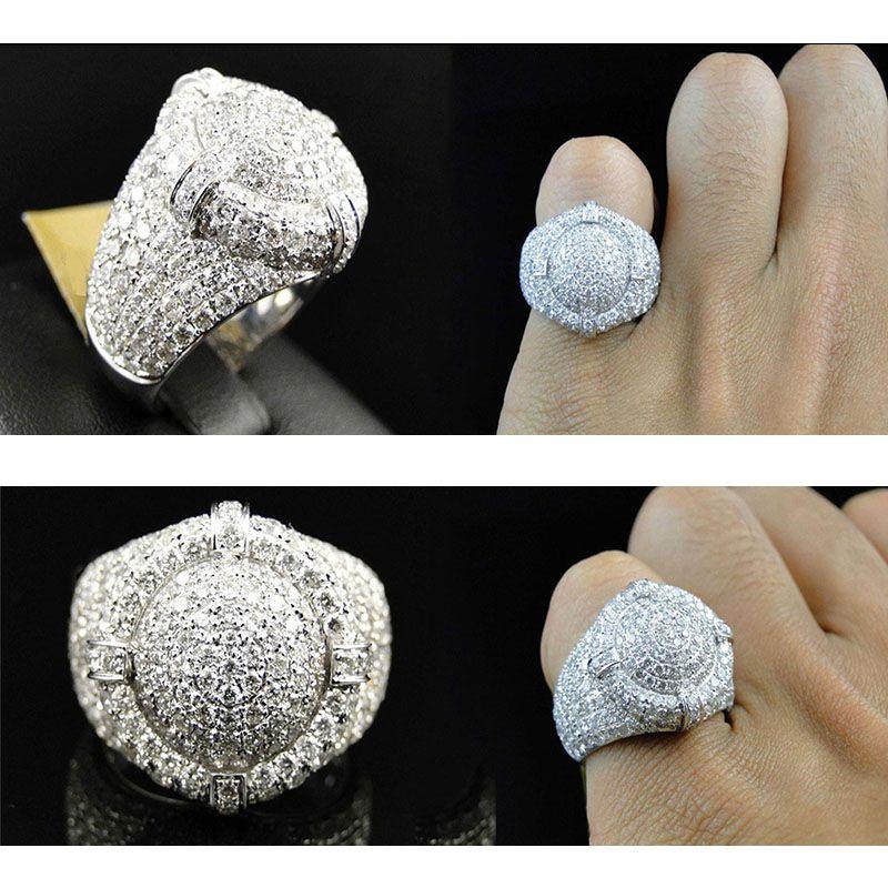 Europe And The United States Elegant Zircon Wedding Ring With Full Rhinestone Design