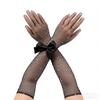 Trendy Sparkling Rhinestone Fishnet Disco Halloween Gloves