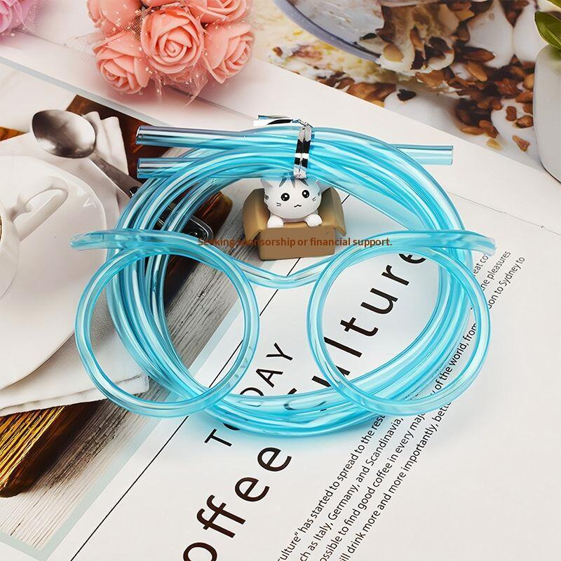 2 Paires de Lunettes Paille Lunettes Douces Amusantes Paille Flexible Fournitures de Fête pour Enfants Fournitures de Bar Jouet Créatif Cadeau pour Enfants