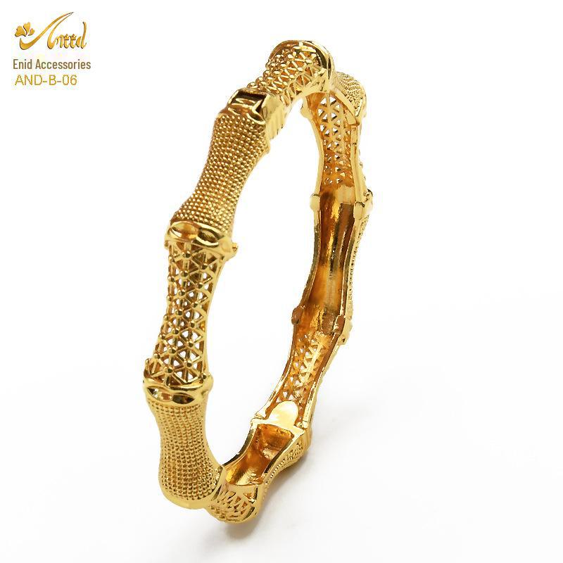 Alloy Spring Indian Gold-Plated Hollow Jewelry Set: Women's Bracelet Ring Bridal Accessories