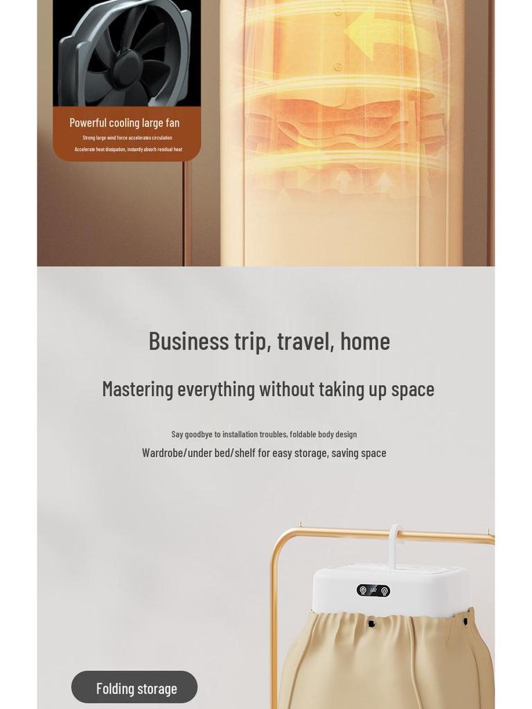 Foldable Portable Automatic Clothes Dryer with High-Temperature Sterilization and Disinfection