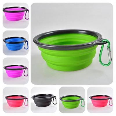 Foldable Dog Cat Pet Travel Food Feeding Bowl Water Dish Portable Silicone Bowl