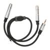 6.35mm Female To 6.35mm Female 3.5mm Male Cable Professional Stereo Sound Adapter for Amplifier Microphone Mixer Speaker