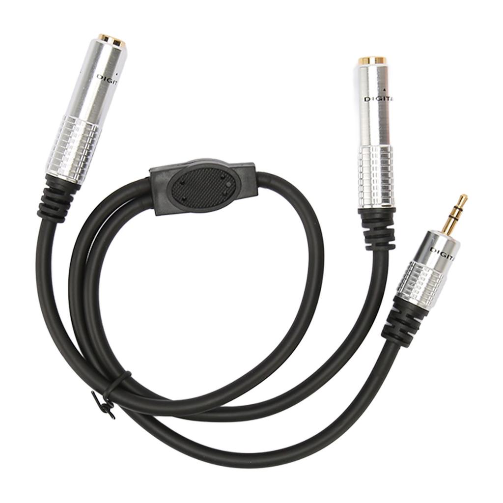 6.35mm Female To 6.35mm Female 3.5mm Male Cable Professional Stereo Sound Adapter for Amplifier Microphone Mixer Speaker