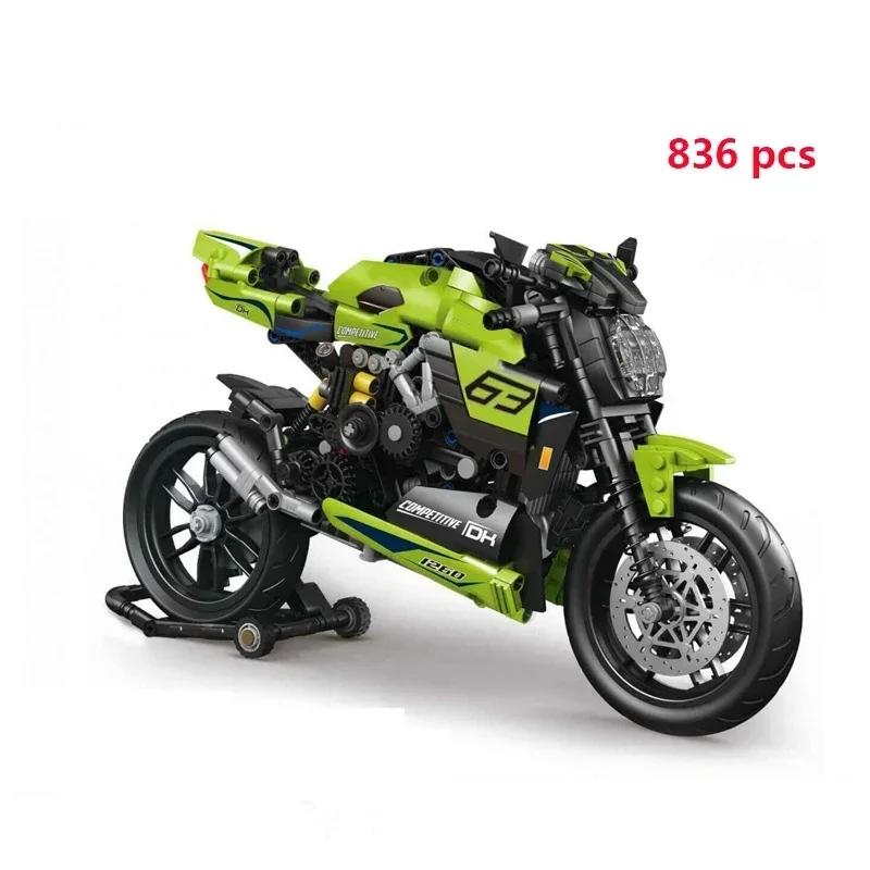 

Техника, модель мотоцикла, строительные блоки, мотогонки, мотоцикл, наборы городских транспортных средств, внедорожные наборы MOC, детские строительные игрушки