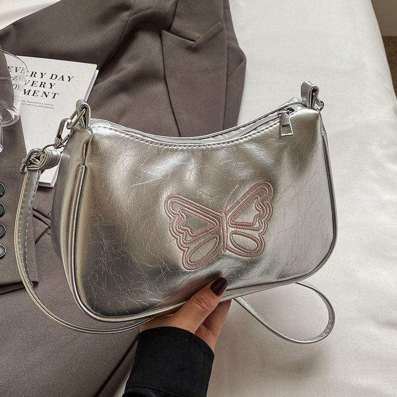 

Silver Summer Stylish Niche Style Ins Underarm Bag Silver