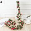 250CM Rose Artificial Flowers Christmas Garland for Wedding Home Room Decoration Spring Autumn Garden A… More
