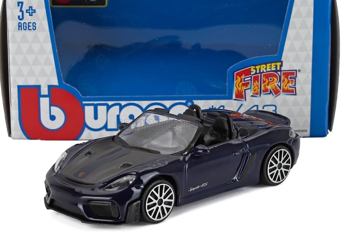 

Bburago Porsche 1/43 Scale Model Car 718 (982) Spider RS 2024, Die-Cast (Blue) синий