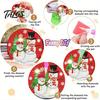 Feiertags-Tischdekorationen für Zuhause 12 Stück Weihnachten Strassmalerei Kunst-Untersetzer, DIY Strass-Untersetzer Dekorations-Set mit Halter,
