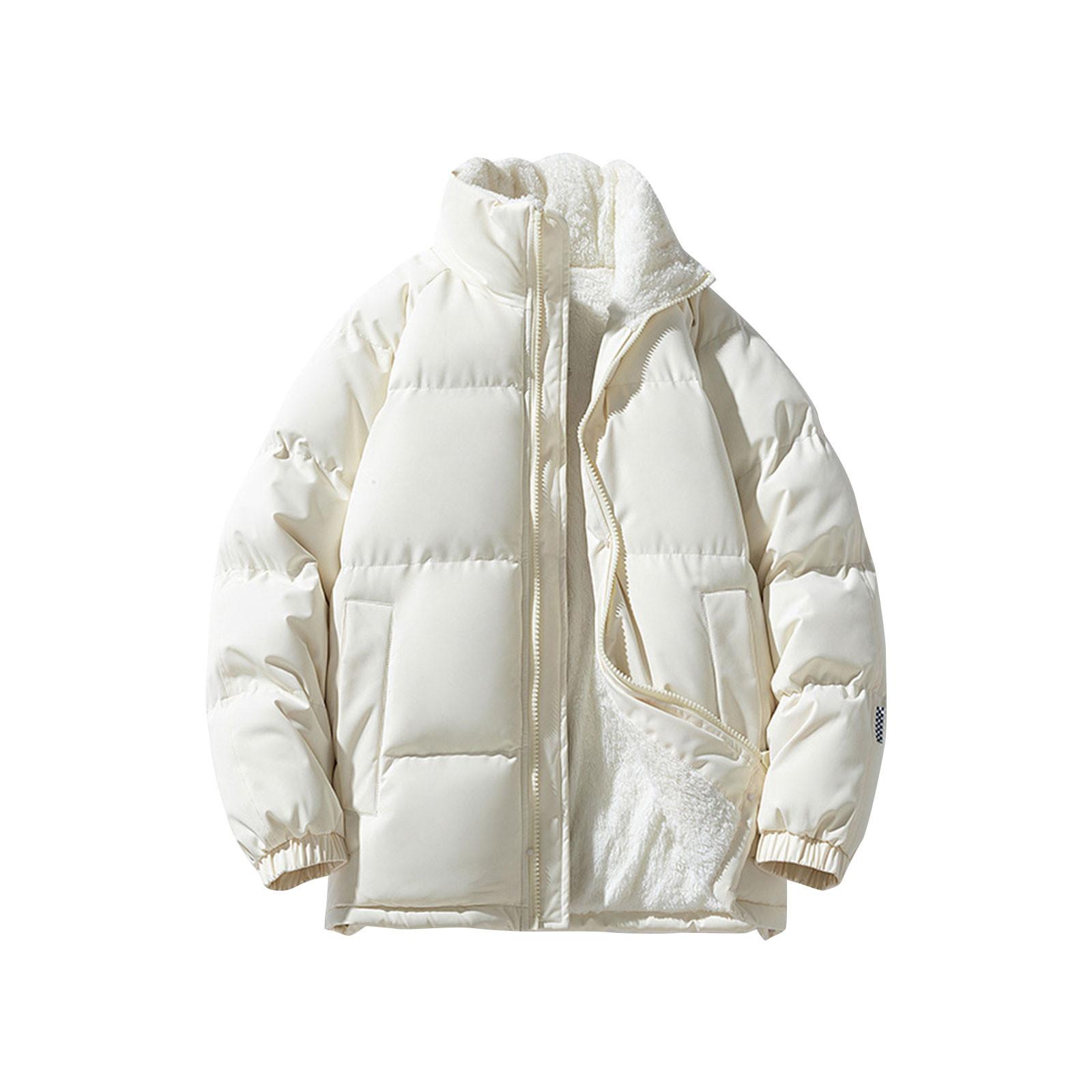 

Зимнее пальто, теплое облегающее толстое пальто, повседневная куртка, верхняя одежда, верхняя блузка L бежевый