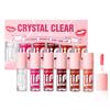 Moisturizing Lip Oil Set: Watery Mirror Gloss, Nourishing Lip Tint, Hydrating Transparent Serum – 6 Pieces