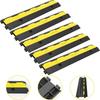 Cable Protector Ramp, 5 Packs 2 Channels Speed Bump Hump, Rubber Modular Speed Bump Rated 11000 LBS Load Capacity, Protective Wire Cord Ramp Driveway
