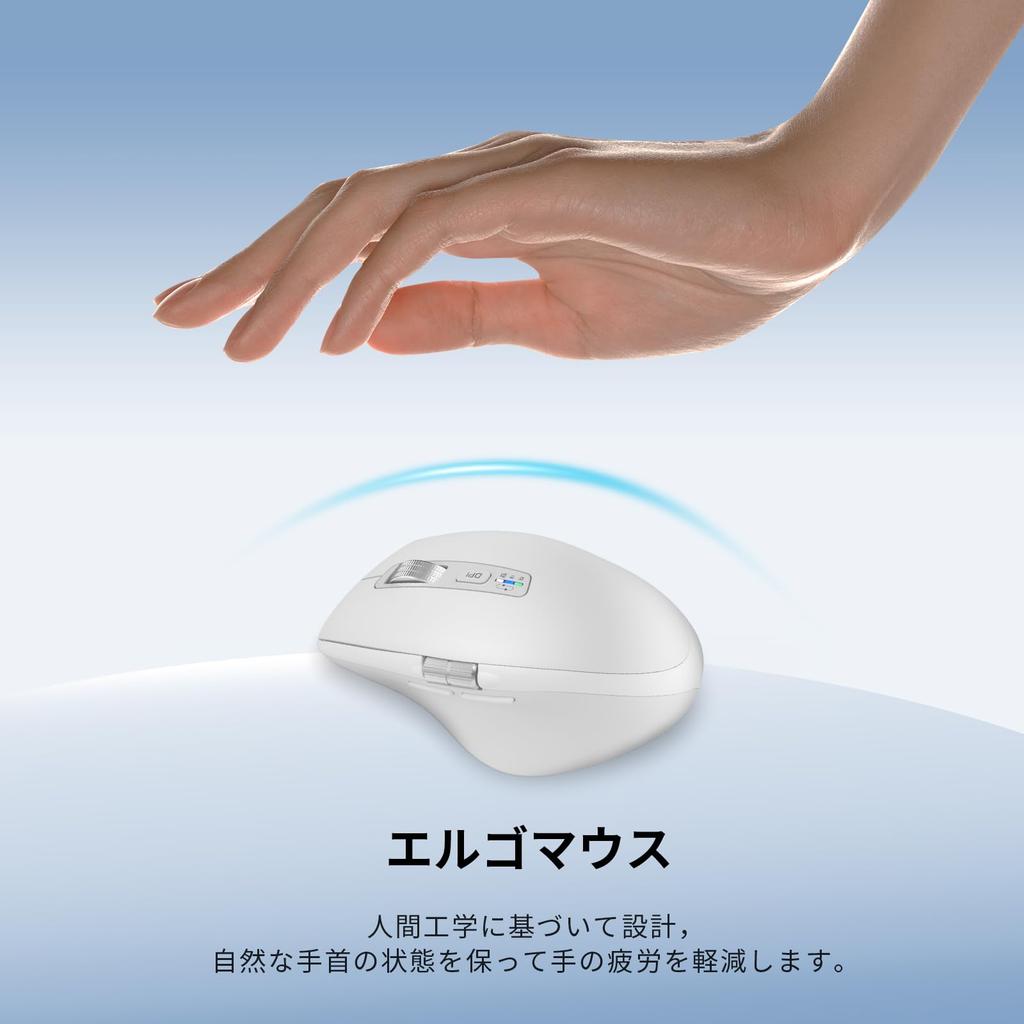 INFINMIND Wireless Bluetooth Mouse with Side Thumb DPI Easy AA Batteries White High-Speed Scrolling, Scrolling, Switching, Multi-Device Compatible,