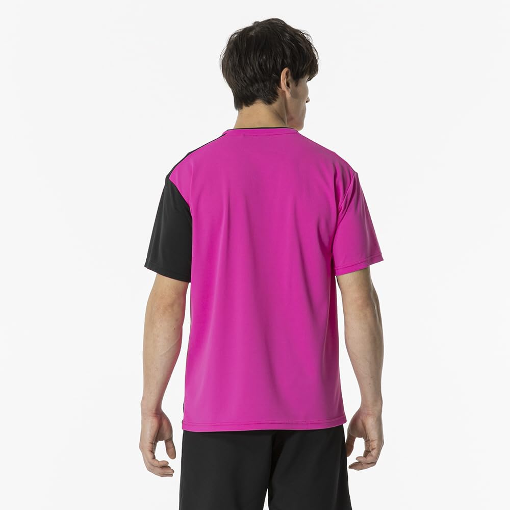 Mizuno Game Short Dynamotion Officially Approved by the Japan Badminton 62JAB030 Magenta Tennis/Badminton Shirt, Sleeve, Moisture-Wicking,