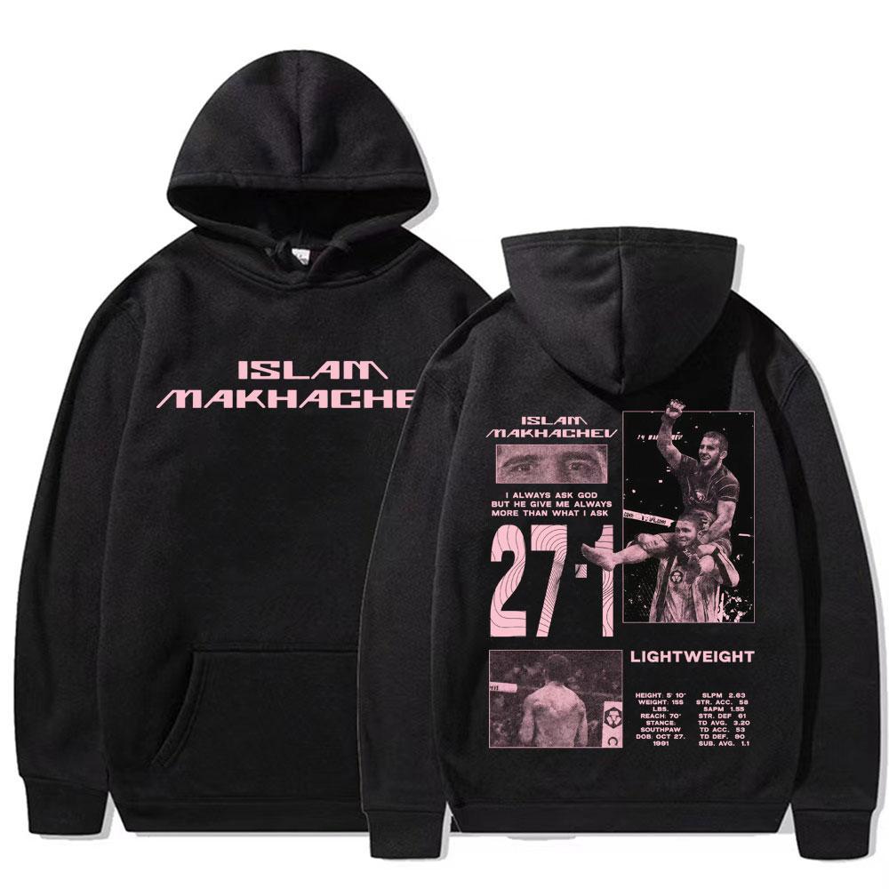Limited Islam Makhachev Vintage Graphic Hoodies Men's Harajuku Fashion Classic Sweatshirts Casual Fleece Long Sleeve Pullovers