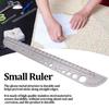 Stainless Steel Ruler Multifunctional Special Shaped Large Office Ruler with Scale Sewing Leather Measuring Tool