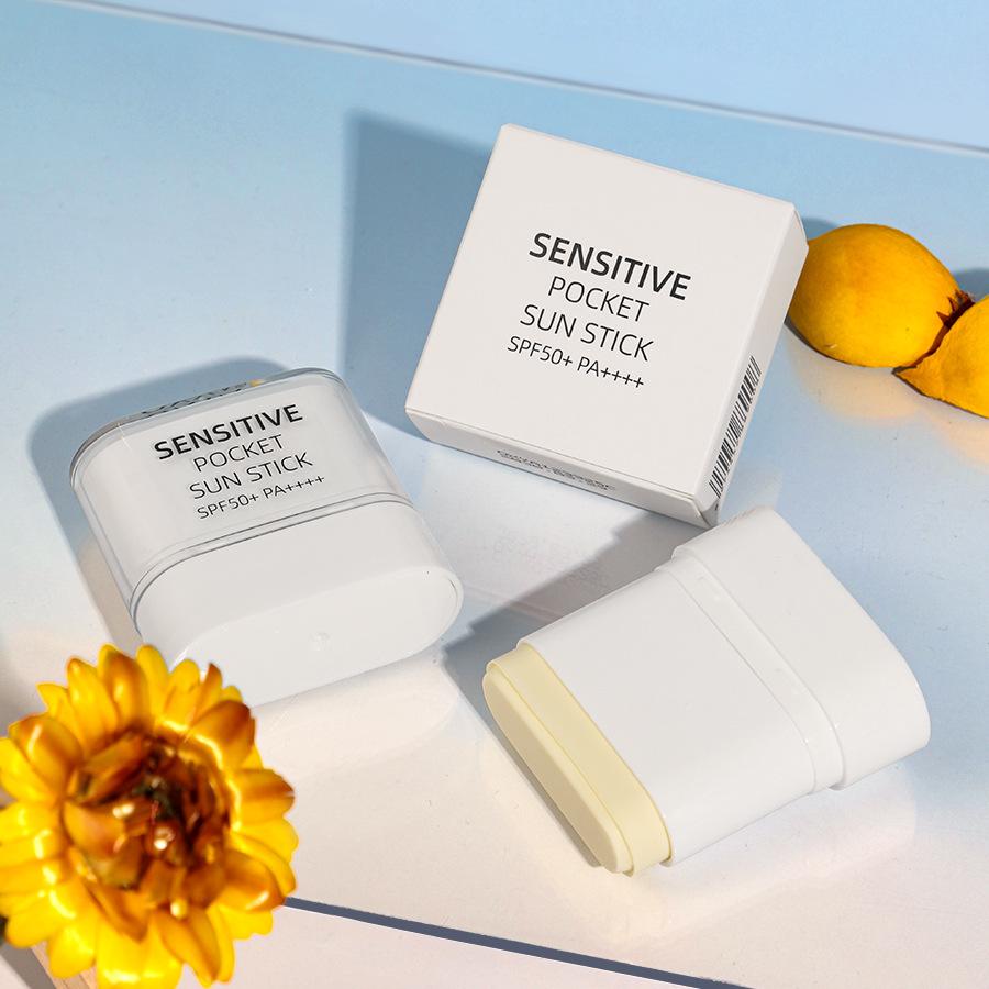 SPF50+ Mini Pocket Sunscreen Stick 3-in-1 Isolation Sunblock Waterproof Sweatproof UV Protection Portable Sunscreen Stick
