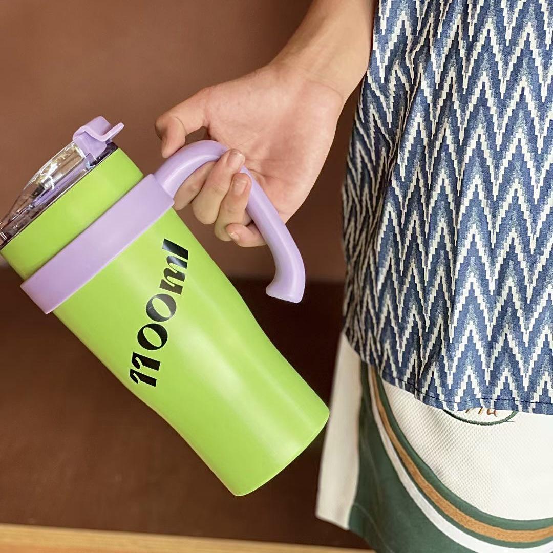 

Большая емкость портативный мультфильм кофе и холодные напитки термос чашка 900ML