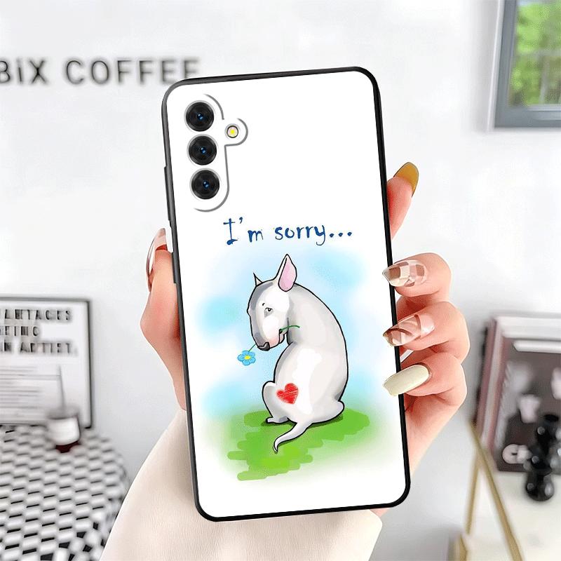 Bull Terrier Dog Cute Puppies Soft Phone Case for Samsung A17 A37 A57 A16 A26 A36 A56 A15 A25 A35 A55 A14 A24 A34 A54 A13 A23 A3