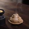 Yixing Zisha Golden Toad Incense Burner - Original Retro Design Aromatherapy Ornament for Attracting Wealth