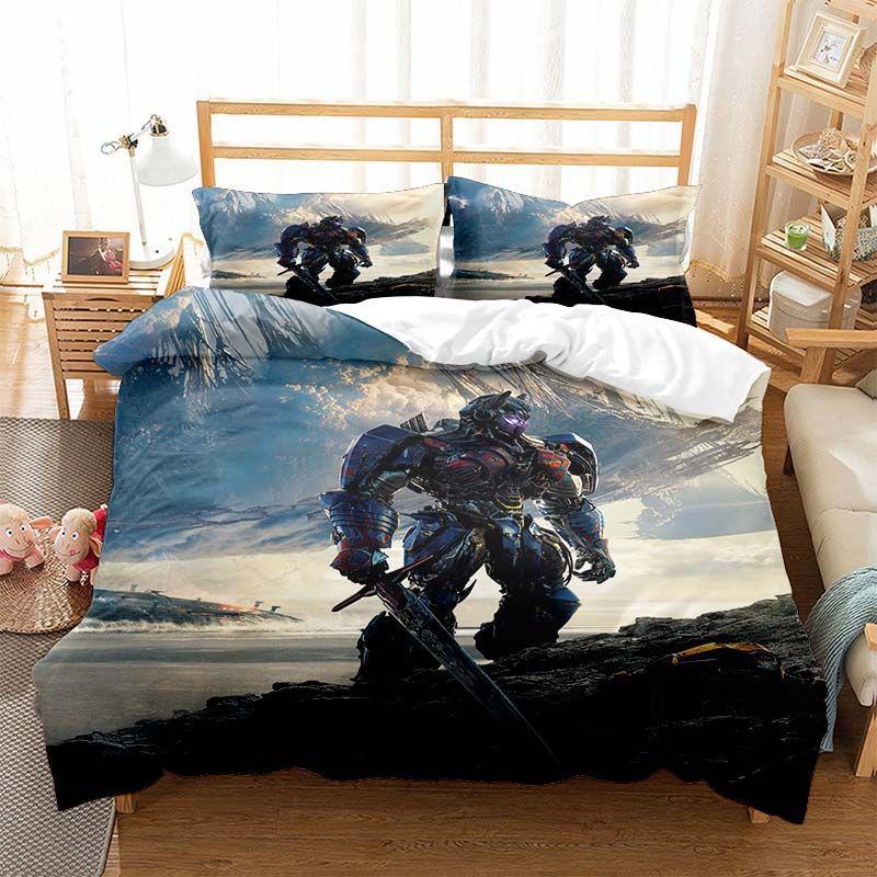 High Quality Movie Robot Bedding Set T-Transformers’ Duvet Cover Set teenage boys Quilt Cover For Gifts for children