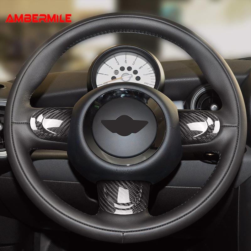Pro MINI Cooper Countryman R60 R55 R56 R57 2010 2011 2012 Skutečný kryt volantu z tvrdého uhlíkového vlákna a ozdobné doplňky