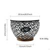 Chicken Egg Basket Artistic Metal Fruit Vegetable Organizer with Wooden Accent for Versatile
