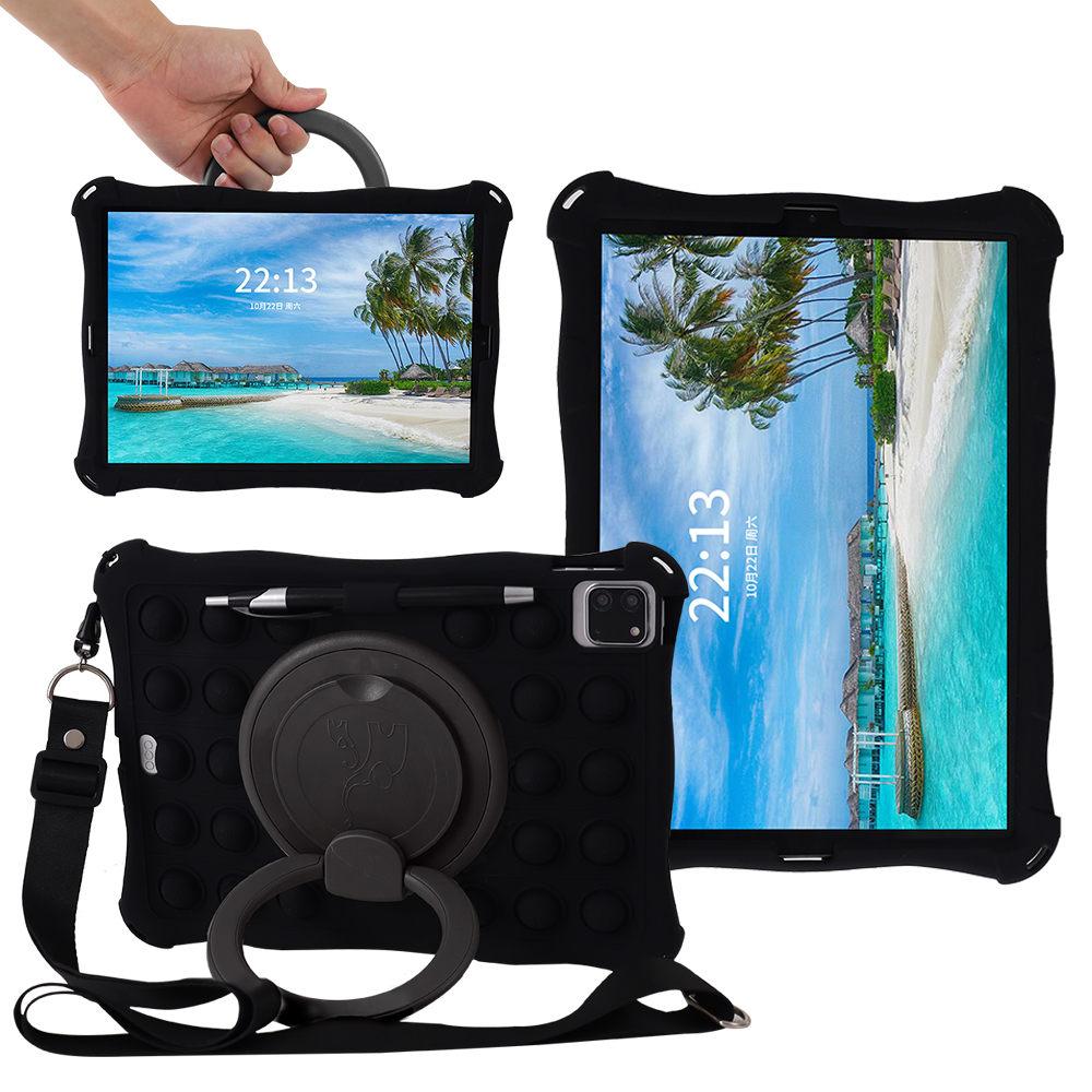 Dla iPad A16 11. Etui 2025 Gen Obrotowe o 360 stopni Miękkie Silikonowe Etui Dla iPad 10. 10.9'' 2025 Dzieci Stojak Bąbelkowa Pokrowiec na Tablet