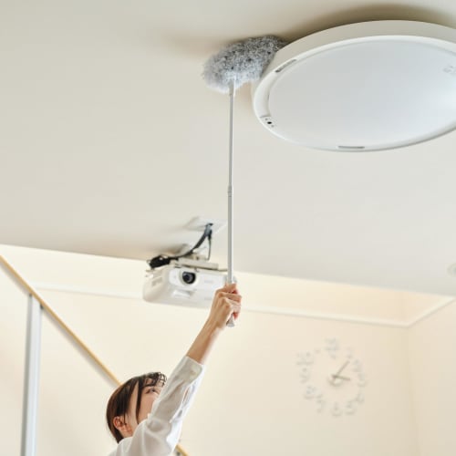 Yamazaki Sangyo Wiper Mop Handheld Duster Cleaner for Removing, Preventing, Reducing, and Suppressing Dust, Static Electricity, and Pollen. Retractabl