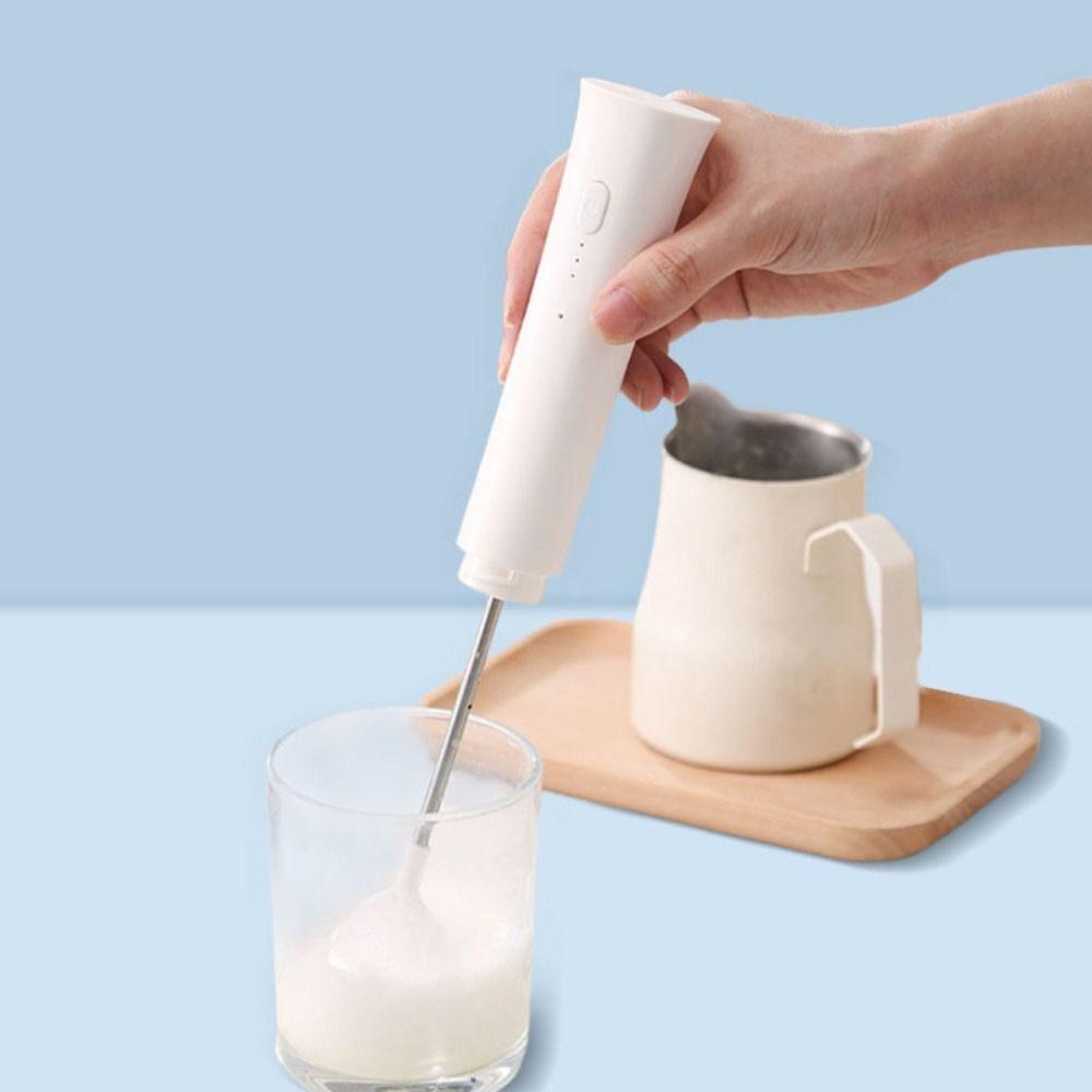3 Gear Speed Electric Milk Frother USB Rechargeable Egg Beater Mini Foam Mixer  Baking